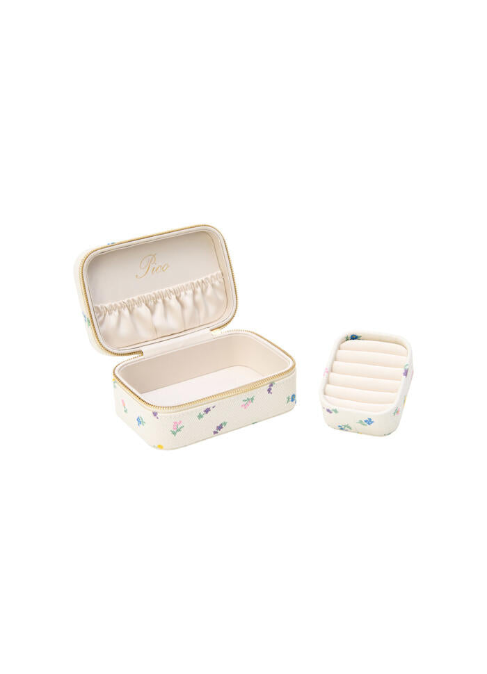 Smykkeskrin, stor - Ivory flower